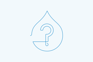 Question mark in drop