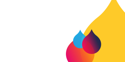 Four multicolor droplet shaps