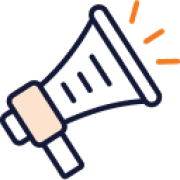 Orange Megaphone line art