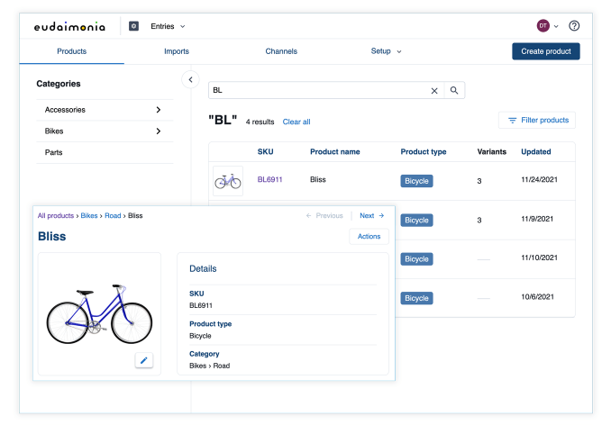 Organize Content in one System Screenshot