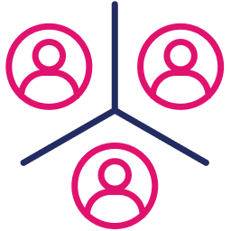 3 user icons trisected