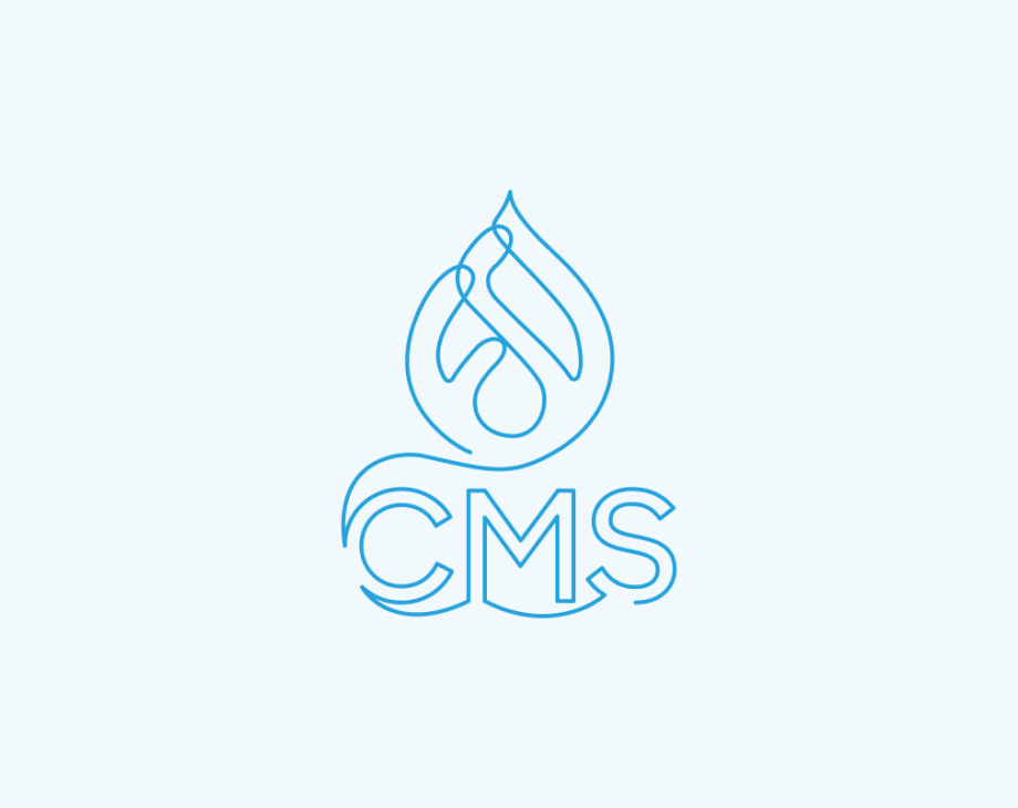 Drupal logo with CMS below