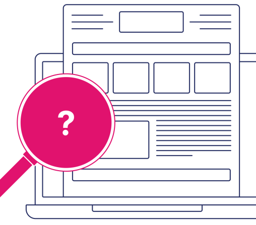 Stylized Graphic of metrics coming out of a computer