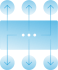 Blue rectangle with six arrows coming out icon