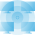 Blue Icon with 4 computers in network