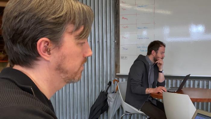 Still shot of someone speaking from the Hootsuite Brand implementation video