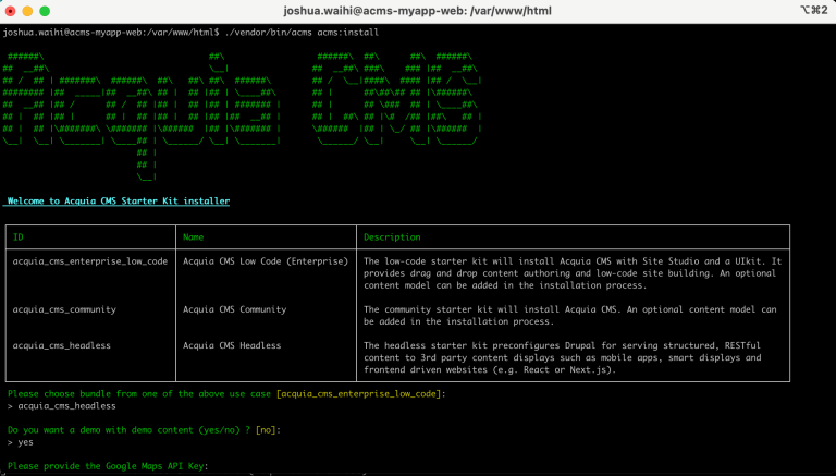 acquia cms starter kit tool