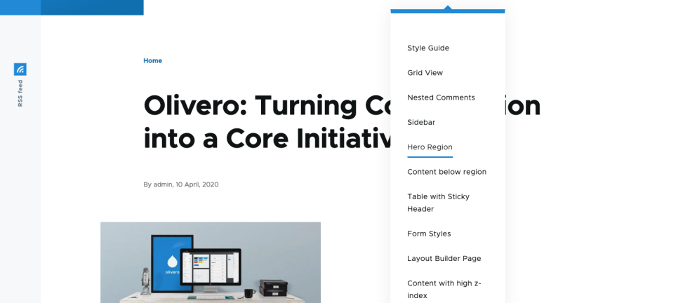 Screenshot of the Drupal Olivero theme