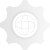 [Icon - White] Globe Inside Gear